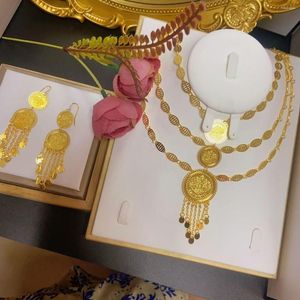 Collana Orecchini Set Dubai Tassel Accessori da sposa da donna Regali per feste Moda due pezzi YY10259