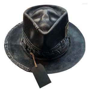 Berretti Berretti Halloween Teschio Cappello da cowboy Ornamento per copricapo spettrale ed elegante