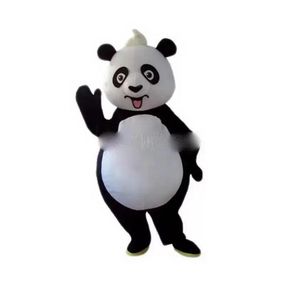 2024 neue Halloween Panda Maskottchen Kostüme Cartoon Charakter Erwachsene Gr