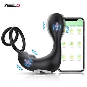 Bluetooth vibrante vibrante Massager maschio Massager ANA APP VIBRATOR PRESSO Plug Coppi di culo Coppia Game Forniture per adulti