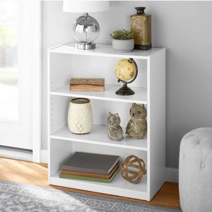 Storage Holders Racks Mainstays 3Shelf Bookcase with Adjustable Shelves 230807