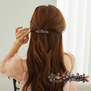 Grampos de cabelo quimera moda feminina clipe elegante borboleta strass presilhas grampo de cabelo para cocar diário grosso acessórios