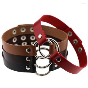 Halsband Punk Gothic PU Leder Kette Schnalle Kragen Halskette Frauen Mädchen Mode Party Schmuck Hals Zubehör