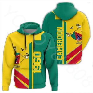 Men's Hoodies African Region Country Zip Hoodie Cameroon Semi-Concept Fashion Sweater Print Men's Women's All-Around Casual Tops