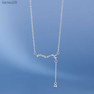 Модное женское ожерелье из стерлингового серебра 925 пробы, женский подарок на день рождения, изысканное ожерелье со звездой и лунным колокольчиком для женщин, ювелирные изделия L230704