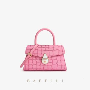 Bolsas de Noite ROSA BOLSA DE COURO GENUÍNO MODA ESTILO ORIGINAL ESTILO LUXO MARCA BOLSA DE MÃO OMBRO FEMININA 230804