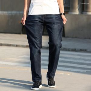 Jeans da uomo 2023 Classic Long For Men Primavera Autunno Casual Stretch Straight Plus Size Pantaloni larghi in denim Business Varsity Pants