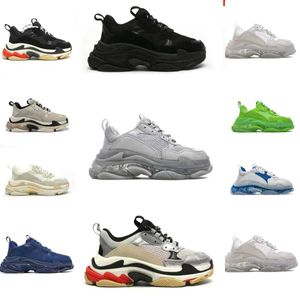 Mais recentes Crystal Bottom 17w Mulheres Mens Sapatos Casuais Dad Platform Trainers Triple S Sole Preto Branco Vermelho Sneaker Luxo Paris Designer Flat Multi-Color Brand Sneakers