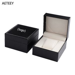 Watch Boxes Cases Laser Printing PU Leather Flip Plastic Embryo Watch Box Net Red Watch Box Large Quantities Wholesale Storage Box Organizer 230807