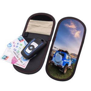 DHL300pcs Kartenhalter Sublimation DIY weiße leere PU-Polyester-Telefon-RFID-Tasche