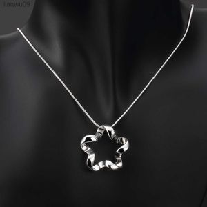 Модное ожерелье из стерлингового серебра 925 пробы для женщин, ювелирные изделия, классический креативный кулон со звездами, рождественские подарки на свадьбу L230704