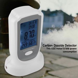 Koldioxiddetektor 0-2000ppm CO2-sensortestare Mätare inomhus luftkvalitet Monitor Temperaturfuktighetsverktygstest