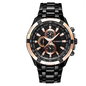 Armbanduhren Uhren für Herren Modische Quarz-Armbanduhr Olivenuhr Mann Präzise Wasserdicht