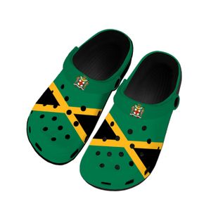 Sandals Jamaican Flag Home Clogs Custom Water Shoes Mens Teenager Jamaica Shoe Garden Clog Breathable Beach Hole Slippers 230807