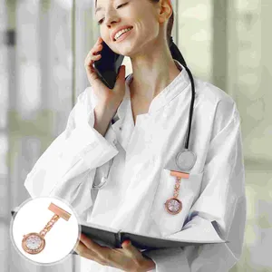 Relógios de bolso femininos para mulheres Relógios de enfermagem Fob Feminino Clipe de enfermagem feminino Cristal digital