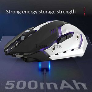 Ratos RYRA Wireless Silent Gaming Mouse Recarregável 2.4G Ergonomic Mouse PC Gamer Computer Office Mouse Mecânico Acessórios para Laptop X0807