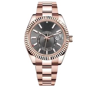 Svaghi meccanici automatici da uomo di design cinturino in acciaio inossidabile quadrante in zaffiro ceramico orologio con fibbia pieghevole di alta qualità luminoso orologio sportivo da donna con lunetta 41MM