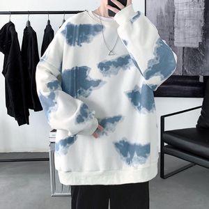Bluzy męskie Neestamal Harajuku Cloud Graphic Mężczyzn Mężczyzn Bluzy jesienne koreańskie okrągły szyi pullover streetwear swobodny unisex tops