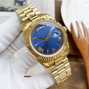 2023 Branddesigner Herren Modetag mechanische automatische Armbanduhr Luxus Uhr Leder Daydate Moon Phase Bewegung Männer Frauen Uhren