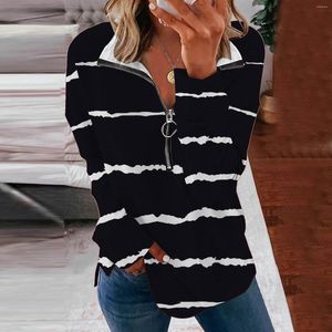 Women's Sweaters Printed Fashionable Casual Long Sleeved Zippered Lapel Sweater Fleece Sweatshirts Women Hoodie Crop