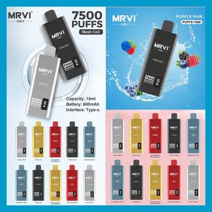 MRVI HOLY 7500パフ600mAhバッテリー付きの使い捨て蒸気ペンEタバコデバイス