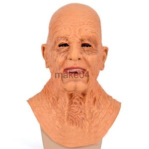 Parti Maskeleri Anime Yaşlı Adam Lateks Maske Başlık Makyaj Cadılar Bayramı Korku Maskeleri Cadılar Bayramı Karnaval Cosplay Props Masque J230807