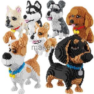 Architecture/DIY House Cartoon Animal Building Blocks Creative Pet Dog And Cat Assembly Toy DIY Educational Puzzle ParentChild Interactive Toy J230807