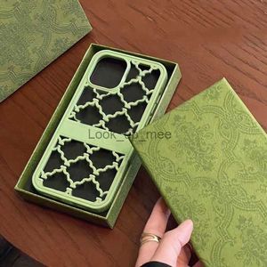 5 cores capas de telefone de luxo g 3d esculpido oco design capa de celular para iphone 14 pro max 11 12 13promax 12 13 pro capa de telefone verde hkd230807