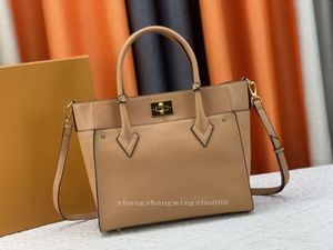 MODE FRAUEN Luxus-Designer-Taschen aus echtem Leder Braune Farbe Damenhandtaschen Shopping Big Bags Messenger Umhängetasche Umhängetaschen Totes Reisetasche haben Staubbeutel