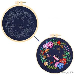 Chinese Products Set Flower DIY Handmade Embroidered Needlework Set Embroidery Materials Package Cross Stitch Sewing Supplies Home Decor R230807