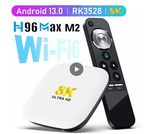 H96 Max M2スマートテレビボックスAndroid 13 RK3528 8K 1000M WIFI6 DDR4セットトップボックスボイスコントロールAndroidTVボックスメディアプレーヤー