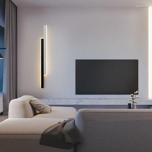 Candeeiros de parede Moderno Long Strip Led Lâmpada Interior Up Down Luz Sala de Estar Quarto Fundo Foyer Corredor