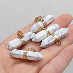 ペンダントネックレス天然石の菱形の形状の宝石のためのネックレスDIYイヤリングアクセサリー14x32mm