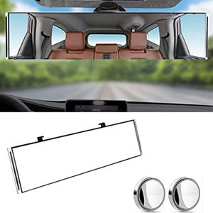 Accessori interni Specchietto retrovisore grandangolare Panoramic Flat Easy Clip On Car Rearview Extender per auto SUV Truck 300mm / 12