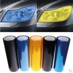 2pc 30cmx100cm New Auto Car Smoke Fog Light Farol Lanterna Traseira Matiz Folha de Filme de Vinil Adesivo Envoltório Vermelho Preto Azul Branco VerdeYell3110