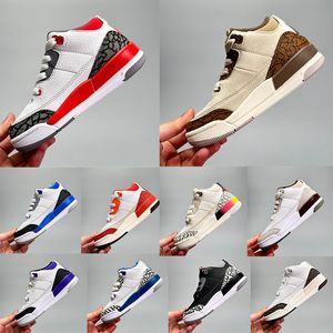 Toddler Shoes 3s Basketball shoes Jumpman 3 Medellin Sunset White Cement Wizards Fire red Fragment Lucky Green Desert Palomino Sneakers Outdoor Sports trainers