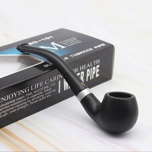 Latest Bakelite Plastic Smoking Pipe Black Beginner Patterns Pot Hand Tobacco Cigarette Herbal Filter Tips Pipes Tool Accessories