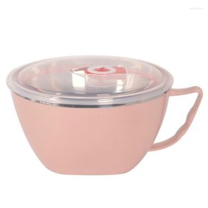 Bowls Instant Noodle Bowl Lunch Box Double Stainless Steel Warm Keep Insulation Tableware Students Adults Thermal Container