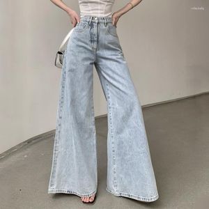 Jeans da donna American Vintage Baggy Flare Women 2023 Summer Fashion Vita alta Pantaloni larghi in denim largo Femme