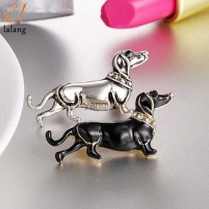 Pins Brooches Cute Sausage Dog Dachshund Brooch Dog Enamel Brooches For Women Brooch Pin For Women Brooches Men Kids Jewelry HKD230807