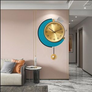 Стеновые часы тихий дизайн часы раунд на открытом воздухе антикварный европейский минималистский минималистский Horloge Murale Grand Format