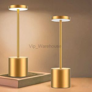 Candeeiro de mesa de toque de led sem fio criativo abajur de mesa de metal recarregável abajur de luz noturna para restaurante hotel café decoração de quarto hkd230807