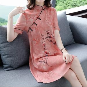 Ethnic Clothing Chinese Dress Qipao 2023 Summer Traditional Cheongsam Modern Fashion Women'S Clothes Plus Size 10175