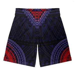 Pantaloncini da uomo Polynesian Tribal Fijian Totem Tattoo Fiji Stampe Pallacanestro Allentato Uomo Donna Pantaloni da ballo Estate Quasi-allenamento Corsa