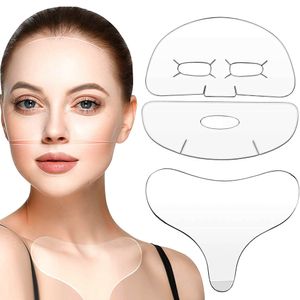 Face Care Devices Reusable Chest Pad Set Silicone Anti Wrinkle Aging Smoothing Patches Remove Fine Lines Skin Tools 230807