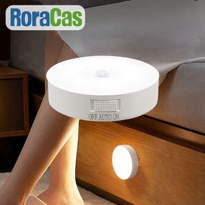 Andra heminredning sovrum nattljus rörelse sensor USB LED -lampan med switch laddningsbara induktorbelysning för kök trappor hall garderob 230807