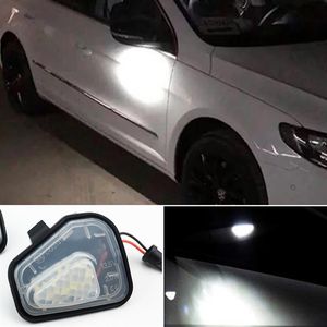 2st CanBus LED Side Mirror Puddle Lights Lamp för VW Volkswagen Jetta 10-15 EOS 09-11 Passat B7 2010- CC 09-12 Scirocco 09-14182S