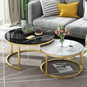 Light luxury ly expandable living room furniture sofa table small apartment Nordic circular creative set coffee table combin189t