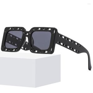 Óculos de sol masculinos de marca fashion óculos de luxo quadrados ocos designer unissex tons UV400