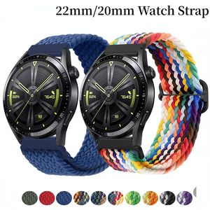 Örgülü Solo Döngü Kumaş Naylon Kayış Apple Watch Band 44mm 40mm 38mm 42mm Silikon Elastik Bilezik Iwatch Serisi 6 SE 5 4 Samsung 20mm 22mm